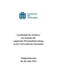 Gesellschaft der Förderer des Instituts für empirische Wirtschaftsforschung an der Universität des Saarlandes