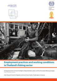 Employment practices and working conditions in Thailand’s fishing sector Emplo