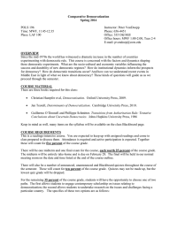 Comparative Democratization Spring 2014  POLS 196