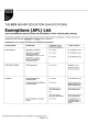 Exemptions (APL) List BCS