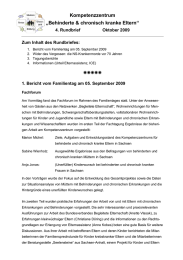 Kompetenzzentrum „Behinderte &amp; chronisch kranke Eltern“ 4. Rundbrief Oktober 2009