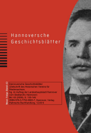 Hannoversche Geschichtsblätter (Zeitschrift des Historischen Vereins für Niedersachsen,