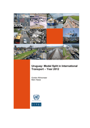 Uruguay: Modal Split in International Transport – Year 2012  Gordon Wilmsmeier