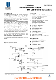 Preliminary EUP2618 Triple Adjustable Output TFT-LCD DC-DC Converters