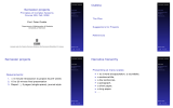 Outline Semester projects Narrative hierarchy Principles of Complex Systems