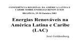 Energias Renováveis na América Latina e Caribe (LAC) José Goldemberg