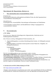 Universität des Saarlandes FR 4.2 Romanistik Lehrstuhl für romanische Philologie und Literaturwissenschaft