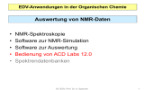 Auswertung von NMR-Daten • NMR-Spektroskopie • Software zur NMR-Simulation • Software zur Auswertung