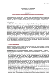 zur Anfertigung literaturwissenschaftlicher Seminararbeiten