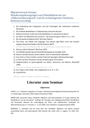 Migrationsraum Europa: Wanderungsbewegungen vom Paläolithikum bis zur „Völkerwanderungszeit“ und ihr archäologischer Nachweis.