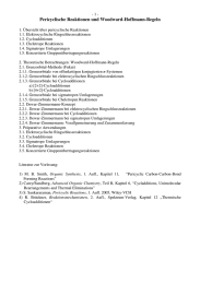 Pericyclische Reaktionen und Woodward-Hoffmann-Regeln