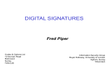 DIGITAL SIGNATURES Fred Piper