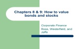 Chapters 8 &amp; 9: How to value bonds and stocks Corporate Finance