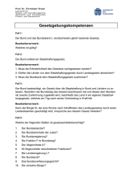 Gesetzgebungskompetenzen