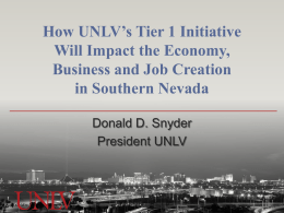 How UNLV’s Tier 1 Initiative Will Impact the Economy, in Southern Nevada