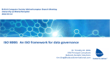 ISO 8000:  An ISO framework for data governance