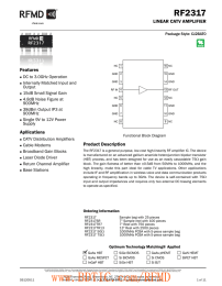 RF2317 LINEAR CATV AMPLIFIER Features