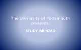 The University of Portsmouth presents: STUDY ABROAD