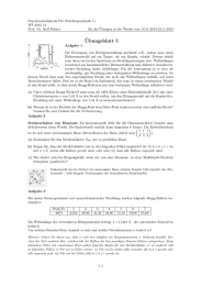 Experimentalphysik IVa (Festkörperphysik 1) WS 2013/14 Prof. Dr. Rolf Pelster