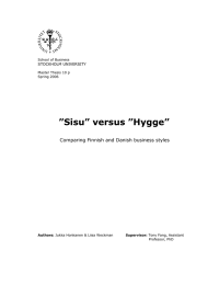 ”Sisu” versus ”Hygge”