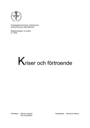 K riser och förtroende