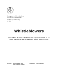 Whistleblowers