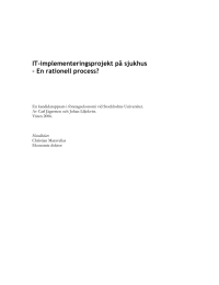 IT-implementeringsprojekt på sjukhus – En rationell process?