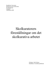 Skolkuratorers föreställningar om det skolkurativa arbetet