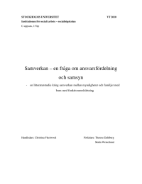 Samverkan – en fråga om ansvarsfördelning och samsyn