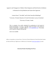 Aggressive and Nonaggressive Children's Moral Judgments and Moral Emotion Attributions