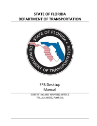 STATE OF FLORIDA DEPARTMENT OF TRANSPORTATION EFB Desktop Manual