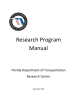 Research Program Manual  Florida Department of Transportation