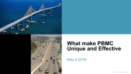 What make PBMC Unique and Effective May 4 2016