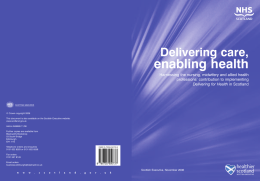 enabling health Delivering care, Harnessing the nursing, midwifery and allied health