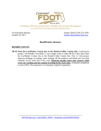 For Immediate Release        ... Celebrating 100 Years of Innovation, Mobility and Economic Development www.dot.state.fl.us/agencyresources/anniversary/