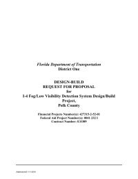 Florida Department of Transportation District One DESIGN-BUILD REQUEST FOR PROPOSAL