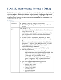 FDOTSS2 Maintenance Release 4 (MR4)