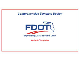 Comprehensive Template Design Engineering\CADD Systems Office Variable Templates