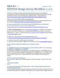 Q&amp;A for . . .  FDOTSS4 Design Survey Workflow (1 of 3)