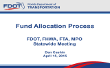 Fund Allocation Process FDOT, FHWA, FTA, MPO Statewide Meeting TRANSPORTATION