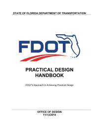 PRACTICAL DESIGN HANDBOOK  STATE OF FLORIDA DEPARTMENT OF TRANSPORTATION