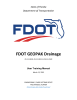 FDOT GEOPAK Drainage State of Florida Department of Transportation User Training Manual