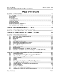 TABLE OF CONTENTS