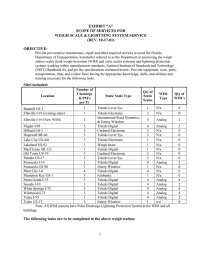 EXHIBIT “A” SCOPE OF SERVICES FOR WEIGH SCALE &amp; LIGHTNING SYSTEM SERVICE