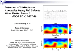 Detection of Sinkholes or Anomalies Using Full Seismic Wave Fields: Phase II