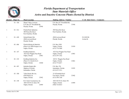 Florida Department of Transportation State Materials Office