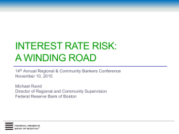 INTEREST RATE RISK: A WINDING ROAD