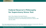Federal Reserve’s Philosophy for Supervisory Stress Test