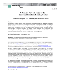 A Dynamic Network Model of the Unsecured Interbank Lending Market No. 16-3