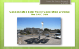 Concentrated Solar Power Generation Systems: The SAIC Dish  Center for Energy Research